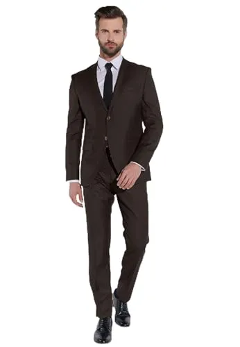 Steffen Klein Herren Designer Anzug Slim Fit in braun von Steffen Klein