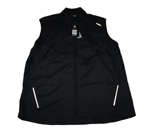 CMP Sportweste für Herren, Schwarz, Größe 56 - Technische Jacke für intensive Outdoor-Aktivitäten, winddicht mit atmungsaktiven Mesh-Einsätzen und reflektierenden Details für optimale Sichtbarkeit.