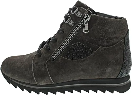 Waldläufer Komfort Stiefeletten Haiba Uni 31313937323334 Grau 38 EU - Wanderschuhe mit zwei Reißverschlüssen für einfachen Einstieg, herausnehmbarem Fußbett und rutschhemmender Sohle - ideal für hohen Tragekomfort im Alltag.