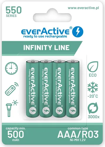 everActive RECHARGEABLE BETTERIES 550 mAH 4 PCS.