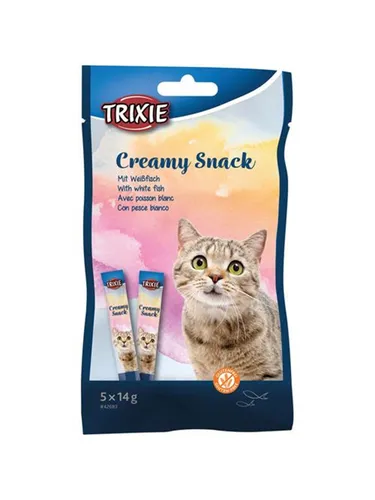 Trixie Creamy Snack with white fish 5 × 14 g