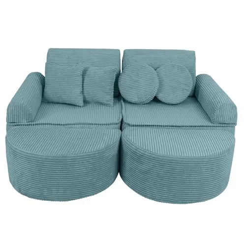 MEOWBABY Sofa für Kinderzimmer in türkis von MEOWBABY