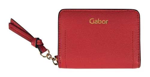 Gabor Geldbörse Malin rot - Elegante rote Geldbörse aus 100% Polyurethan, mit 4 Kartenfächern und praktischem Zipper-Verschluss – ideal für den täglichen Gebrauch.