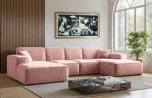 Kaiser Möbel Sofa U-Form Siena, U-förmiges Ecksofa in Rosa in pink von Kaiser Möbel