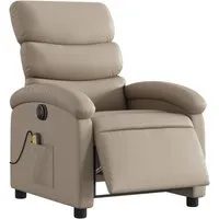 vidaXL Elektrischer Massagesessel Cappuccino-Braun