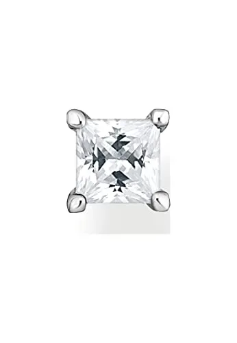 Thomas Sabo Einzel Ohrstecker mit weißem Stein – 925 Sterling Silber - Eleganter Ohrstecker aus 925er Sterlingsilber, perfekt kombinierbar mit weiteren Thomas Sabo Schmuckstücken. Ideal als Geschenk für besondere Anlässe.