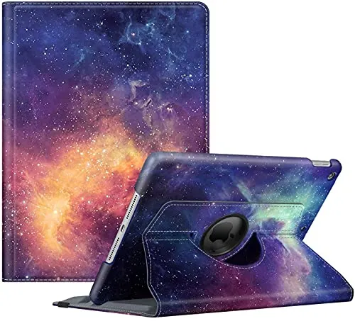 Fintie Hülle für iPad 10.2 Zoll 9.Generation / 8. Gen / 7. Gen (Modell 2021/2020/2019) mit Pencil Halter - 360 Grad Rotierend Stand Schutzhülle Cover mit Auto Schlaf/Wach Funktion, Die Galaxie