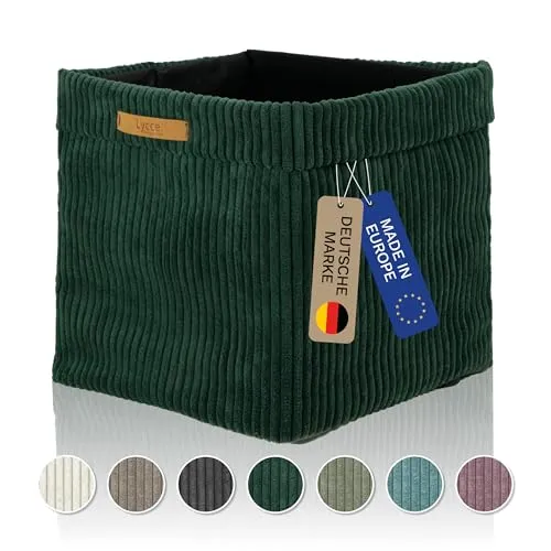 Lycce Regalkorb Kallax Boxen Cord in grün von Lycce
