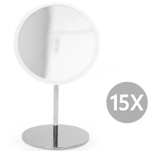 Bosign Airmirror Make-Up Spiegel mit Standfuß Weiß (16,5cm) - Eleganter Make-Up Spiegel mit abnehmbarem Standfuß, ideal für präzises Styling und modernes Design, das Ihren Alltag erleichtert.