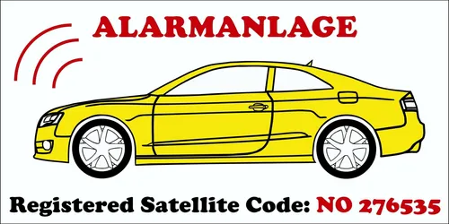 Aufkleber Alarmanlage Satellit   Sticker Tattoo Auto Fun