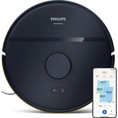 Philips Homerun Serie 2000: 2-in-1 Saug- und Wischroboter - Saugroboter mit Lasernavigation und Teppichboost für gründliche Reinigung. Bis zu 130 Minuten Laufzeit und App-gesteuert für maximalen Komfort.