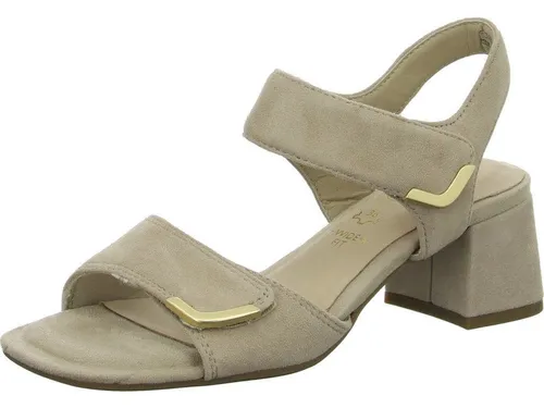 Tamaris Comfort Damen Sandalen mit Absatz aus Leder - Wanderschuhe mit Blockabsatz, individuell anpassbare Klettverschlüsse für perfekten Sitz und elegantes Design, ideal für schicke Anlässe.