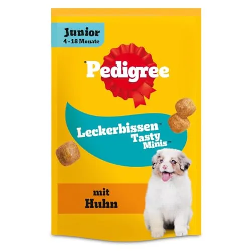 PEDIGREE Leckerbissen Tasty Minis Junior Frischebeutel mit Huhn 6 x 125g