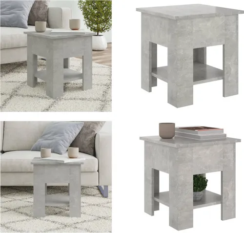 vidaXL Couchtisch Betongrau 40x40x42 cm Holzwerkstoff