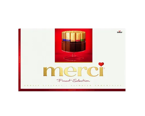 Merci Schokolade, merci Finest Selection Große Vielfalt Schokoladen Spezialitäten 400g