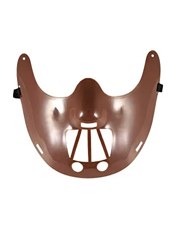 Adults Halloween Brown Cannibal Half Face Mask Fancy Dress Accessory