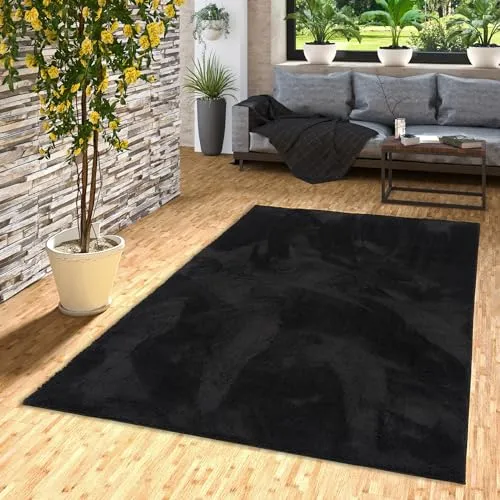 Pergamon Luxus Super Soft Hochflor Teppich - Flauschig und Weich für Wohnzimmer und Schlafzimmer - Teppich aus 100% Polyester mit rutschfestem Rücken, perfekt für Fußbodenheizung und pflegeleicht. Gönnen Sie sich Luxus und Komfort in Ihrem Zuhause!