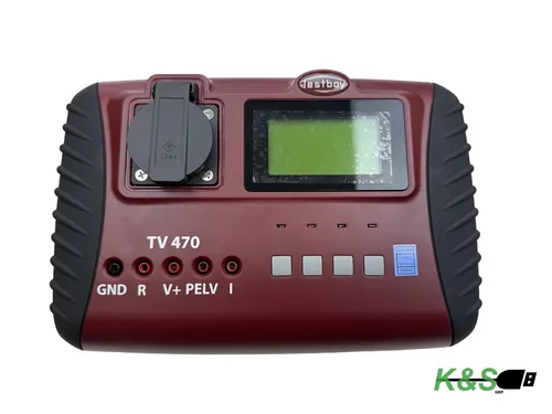 Testboy TV 470 - VDE-Tester mit Barcodescanner - Spannungsprüfer für präzise Messungen, ausgestattet mit Barcodescanner und umfangreichem Zubehör, ideal für VDE-Prüfungen nach 0701/0702/EN 62353.