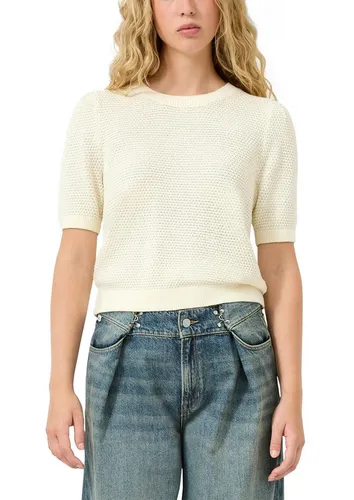 QS Strukturierter Pullover im Regular Fit - Klassischer Strickpullover aus Baumwollmix mit Rundhalsausschnitt. Ideal für lässige Looks und den täglichen Komfort.