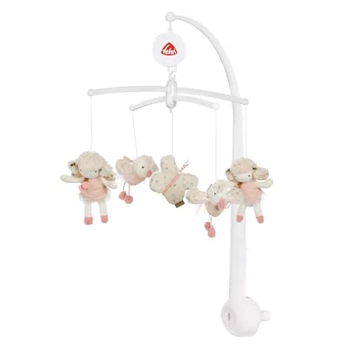 Fehn Mobile feehnLAND, Musik-Mobile - Mobiles für Babys, mit mechanischem Spielwerk und An- / Aus-Schalter, zaubert beruhigende Melodien und ist ideal für die ersten Lebensmonate.