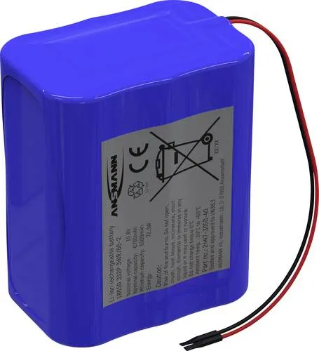 Ansmann 3S2P Akkupack 8x 18650 - 5100 mAh - Akkupack mit 10.8 V und 5100 mAh, ideal für leistungsstarke Geräte. Hohe Energiedichte und geringe Selbstentladung sorgen für eine zuverlässige Stromversorgung.