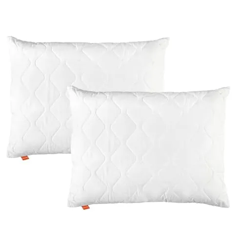 sleepling 2er Set Kopfkissen 70x90 cm, Polster, Allergiker Kissen, waschbar, Made in EU, Oeko-TEX, großes Schlafkissen 70 x 90, Bettkissen, Pillow, 2 Stück, Basic 100
