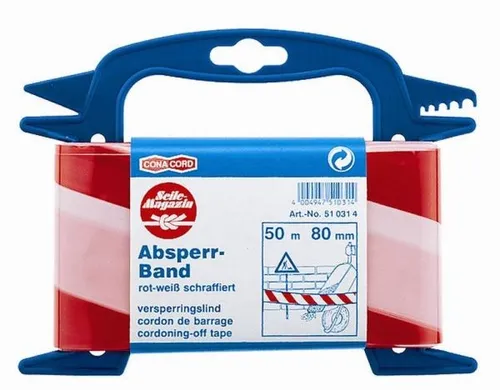 Conacord Absperrband 50 m x 80 mm rot/weiß Warnband