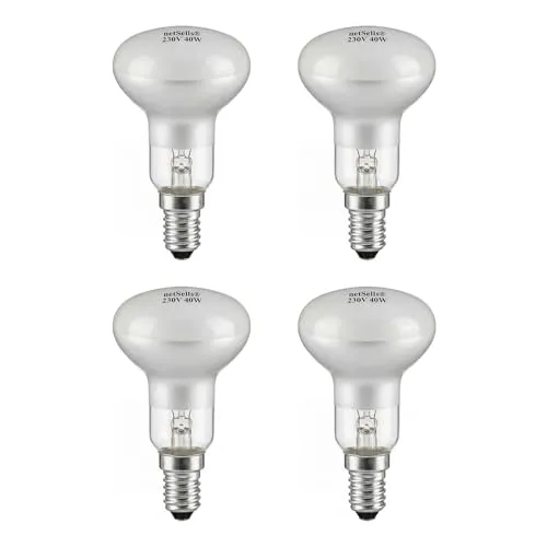 Easylight Lavalampe Ersatzbirne 4er-Set E14 30 Watt 390 cd Reflektor Scheinwerfer Form dimmbar warmweiß 4 Stück Ersatzlampe