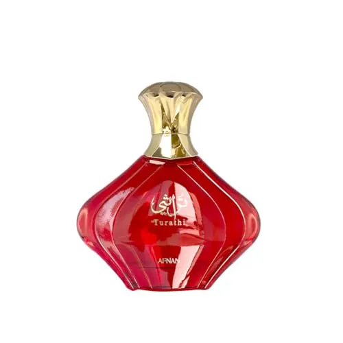 Afnan Turathi Femme Red Eau De Parfum EDP 90 ml - Damen Eau De Parfum mit intensiven, blumigen Noten für einen unvergesslichen Duft, der Selbstbewusstsein und Eleganz ausstrahlt.