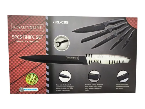 Royalty Line RL-CB5 5 PCS Knife Set 5 teiliges Messerset - non stick coating