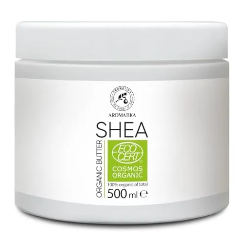 Shea Butter BIO 500g - Unraffiniert - Rein & Natürlich Karité Body Butter - Butyrospermum Parkii Butter - Körperbutter - Massage - Intensive Pflege für Gesicht - Körper - Haare