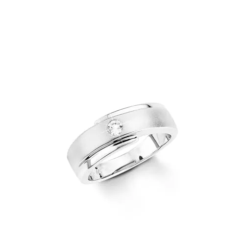 Amor Ring 925 Sterling Silber Damen Ringe, mit Zirkonia synth., Silber, Kommt in Schmuck Geschenk Box, 9852178