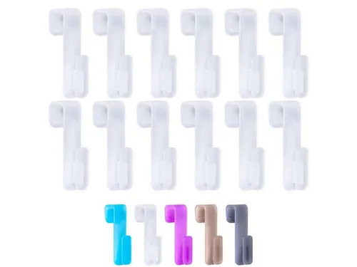 Wellgro Kleiderhaken 12x WELLGRO Rundheizkörperhaken in weiß von Wellgro