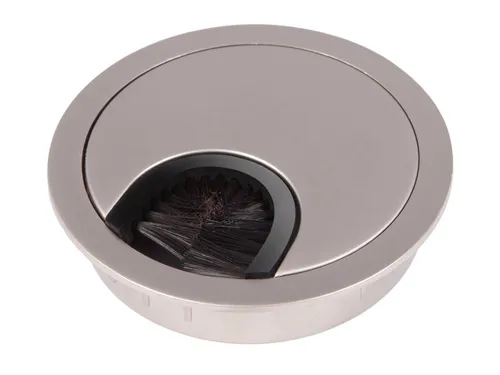 SO-TECH® Kabelkanal Kabeldurchlass Kabeldurchführung Metall (2-St), mit Bürstendichtung Ø 60 oder 80 mm
