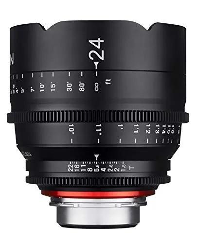 XEEN Cinema 24mm T1,5 PL Vollformat Objektiv MF Cine Video Lens für hohe Auflösungen mit Follow Focus Zahnkränze