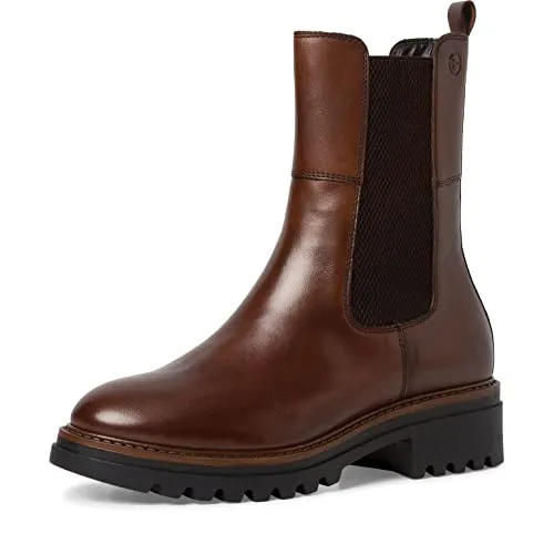 Tamaris Damen Ankle Boots, Frauen Stiefeletten,TOUCHit-Fußbett,uebergangsstiefel,flach,Boots,Stiefel,Bootee,Booties,halbstiefel,Muscat,38 EU