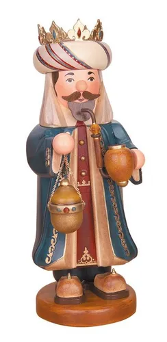 Hubrig Räuchermännchen Heilige Drei Könige Balthasar (31cm) - Traditioneller Räuchermann von Hubrig, 31 cm hoch, ideal für festliche Anlässe und dekorative Akzente im Zuhause.