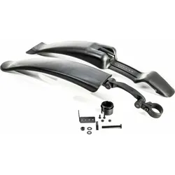 MTB-Schutzblech-Nachrüst-Set von Dunlop, Kunststoff, schnelle Montage an Gabelbrücke/ Sattelstütze, Breite ca. 6,5-8,5 cm