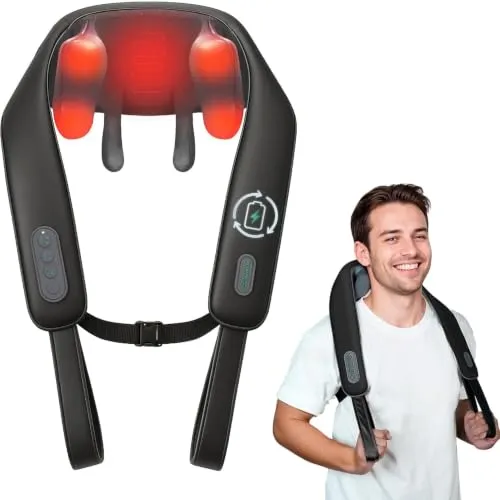 Snailax 4D Kabelloses Nackenmassagegerät mit Wärme