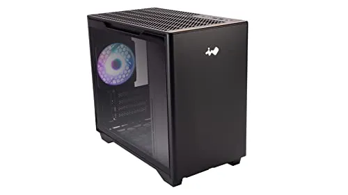 InWin A3 MicroATX IW-CS-A3BLK-1AM120S Gaming Chassis, eingebauter ARGB-Lüfter, schwarz