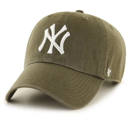 NY Yankees Adjustable Cap - CLEAN UP Sandalwood 47 - Hüte & Mützen, stylische Baseballcap aus 100% Baumwolle, perfekt für Freizeit und Sommer, in trendigem Army Green.