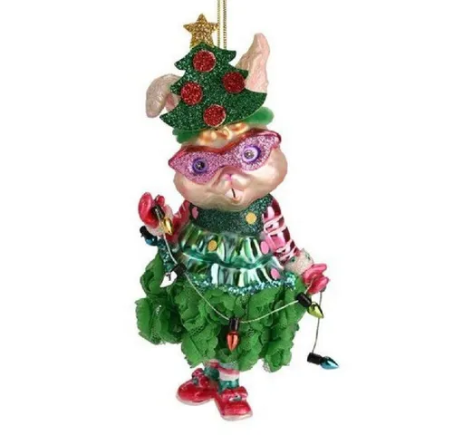 Giftcompany Christbaumschmuck Christbaumschmuck Hasenmädchen mit Lichterkette
