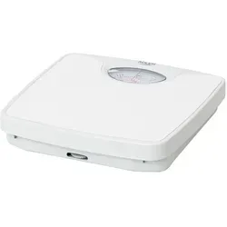 Adler AD 8151w Analoge Personenwaage für max. 130kg, Badezimmerwaage in Weiß