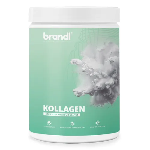 Brandl Nutrition COLLAswiss® Kollagen Pulver 1100 g - Collagen Pulver aus Schweizer Weidehaltung, 100 % reine Kollagenpeptide für gesunde Haut, Haare und Nägel – ideal für Ihre tägliche Ergänzung!