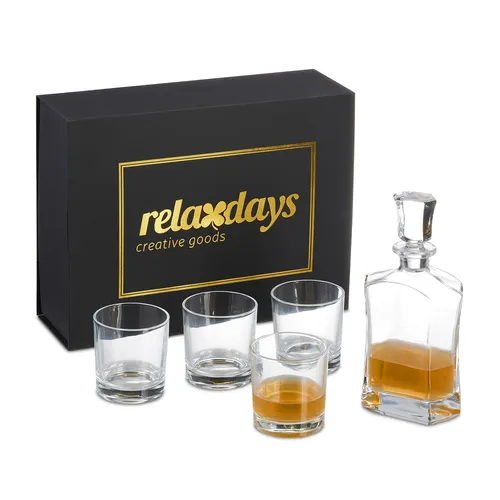 Whisky Set 5-tlg. Cognac Karaffe Whiskeygläser Whiskykaraffe Whiskey Behälter