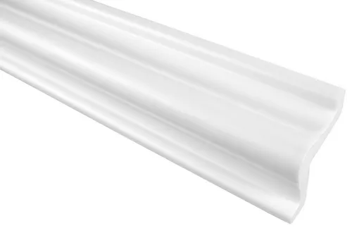 Hexim Stuckleiste P815, 2 Meter / 1 Leiste, Stuckleisten Decke modern, PU Hartschaum weiß