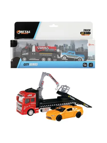 Toi-Toys Metall Abschleppwagen mit Auto