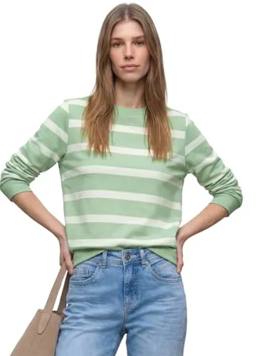 Street One Gestreiftes Sweatshirt Pale Mint Green 44