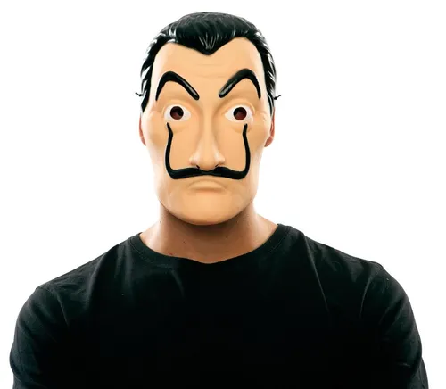 Maske la casa de papel Haus des Geldes Salvador Dali Bankräuber Karneval