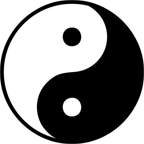 Akachafactory Yin Yang Aufkleber